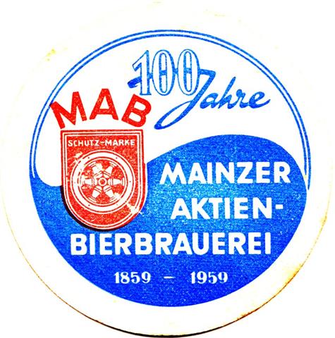 mainz mz-rp mab pferde 2a (rund215-100 jahre 1959-blaurot)